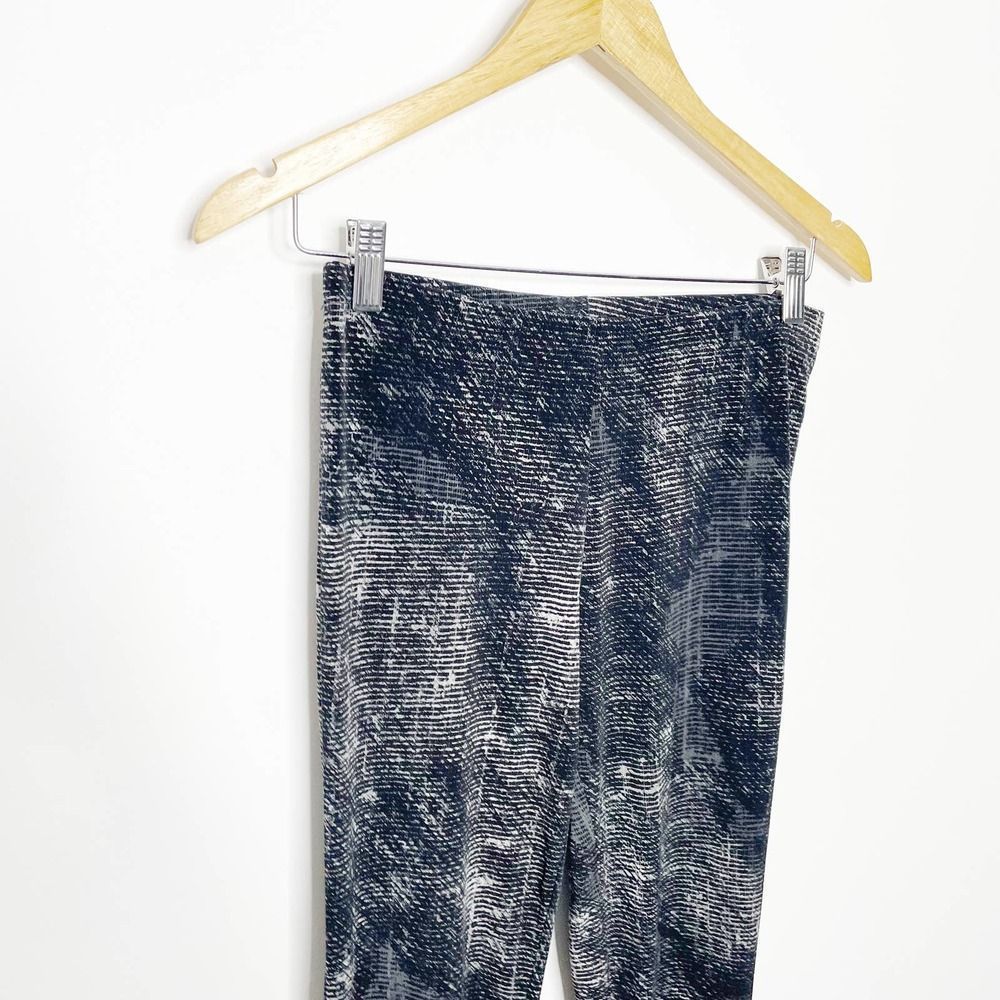 Clara Sun Woo Signature Straight Leg Pant black gray elastic pull on Womens S - Picture 6 of 9